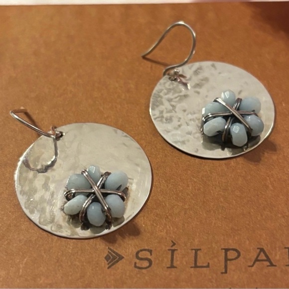 Silpada Quartzite Flower Blossom Sterling Silver Earrings W2138 - Picture 7 of 14